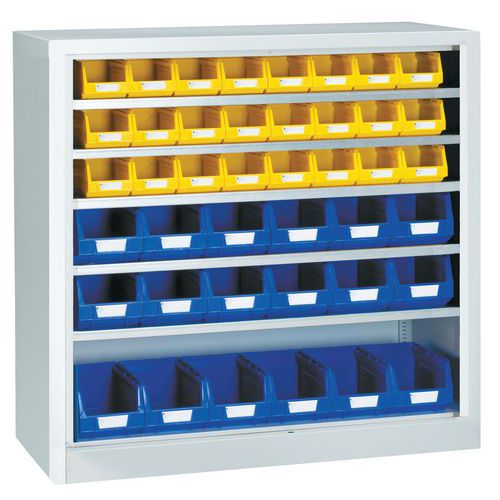 Armoire Basse Sans Portes + 18 Bacs Ka2 Et 12 Bacs Ka3