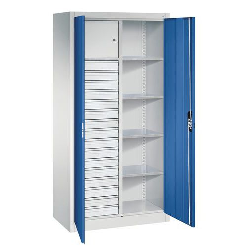 Armoire 4 Tab. 16 Tiroirs L X P : 93 X 50 5010 Bleu Gentiane