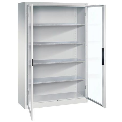 Armoire Portes Vitrées 4 Tab. 120 X 195 X 40 7035 Gris Clair