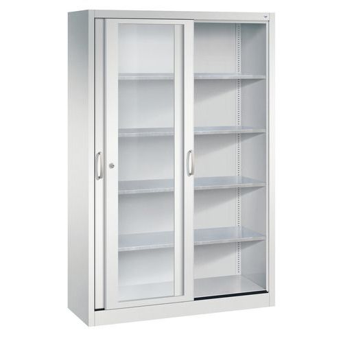 Armoires coulissantes portes vitrées - 4 tablettes 1200x1950x400 - CP