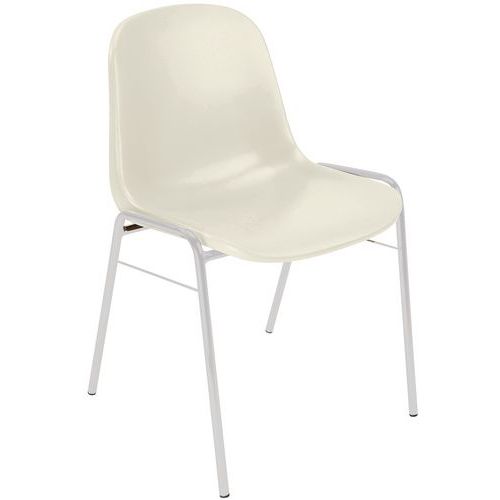 Chaise Coque Piètement Alu Blanc