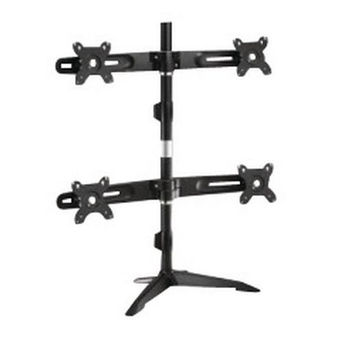 Aavara - Support à poser 4 écrans 15-24" - VESA - Charge 24kg - Pivotant 360°