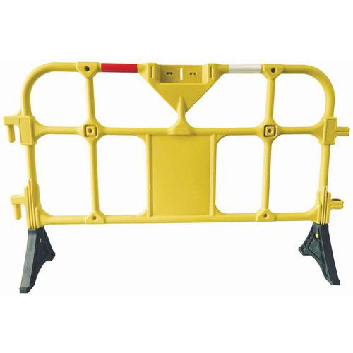 Barrière Plastique Avec Pieds - 1500mm Jaune