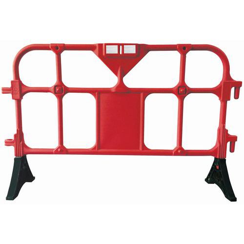Barrière Plastique Avec Pieds - 1500mm Rouge