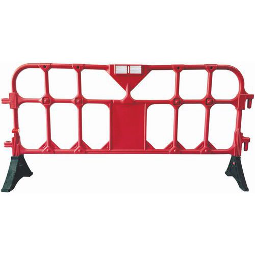 Barrière Plastique Avec Pieds - 2000mm Rouge