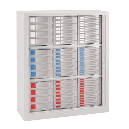 Arm Monobloc Ridx 145x120 Gris Et 84 Tiroirs G Ris Clair