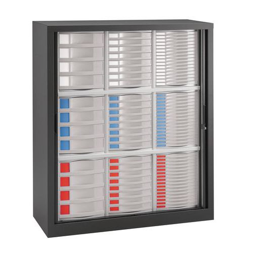 Arm Monobloc Ridx 145x120 Anth Et 84 Tiroirs G Ris Clair