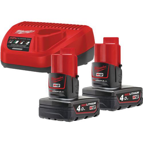 M12 Packnrj-402 - Pack Nrj 12v 40 Ah Red Lithium Système M12