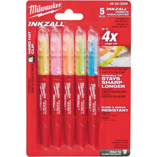Surligneurs Inkzall Multi Couleurs (x5)