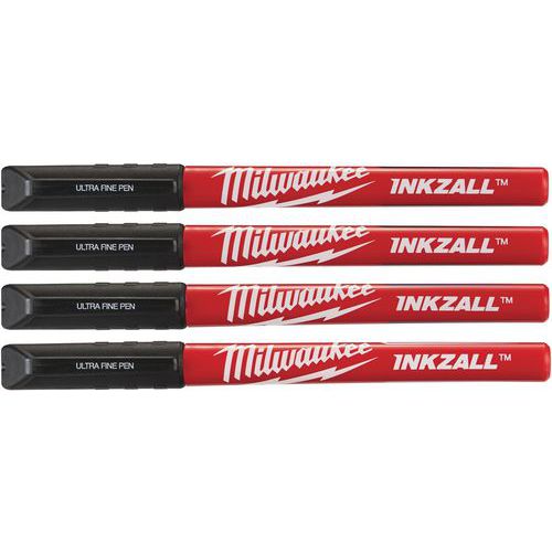 Set 4 Stylos Pointe Ultra Fine Noirs