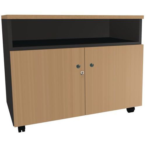 Meuble Photocopieur Hetre Anthracite