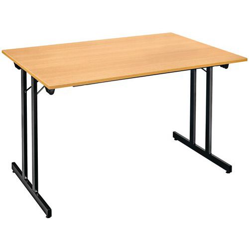 Table Pliante Multi-usage 140x70 Cm Hetre/noir