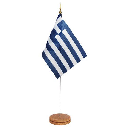 Macap - Drapeau de table Grèce - 10x15 cm - Recyclable et durable