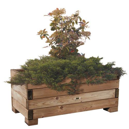 Jardinière En Bois Naturel H:450 L:1000