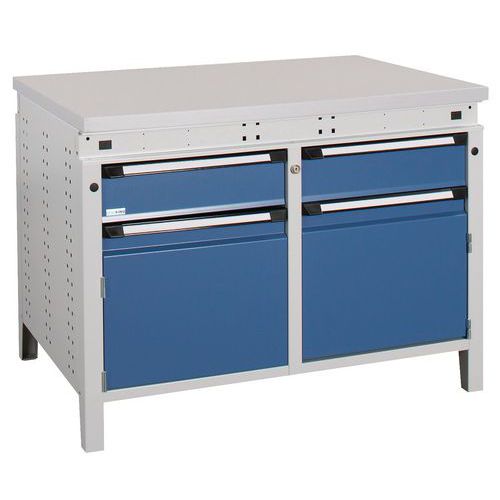 Etabli Largeur 1150mm 2tiroirs+2porte S+stratifie