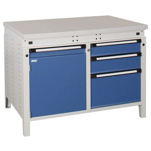 Etabli Largeur 1150mm 3tiroirs+1porte +stratifie