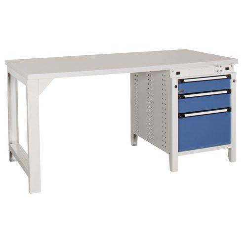 Etabli Largeur 1520mm 3 Tiroirs Avec Stratifie De 40