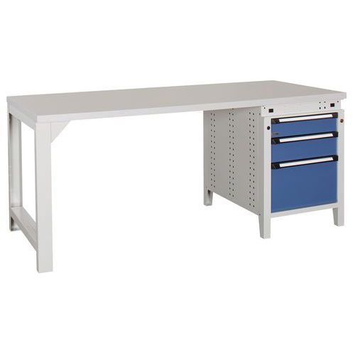 Etabli Largeur 2000mm 3 Tiroirs Avec Stratifie