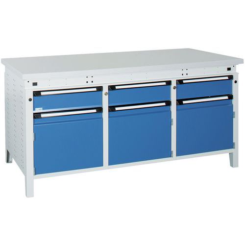 Etabli Largeur 1750mm 3tiroirs+3porte S+stratifie