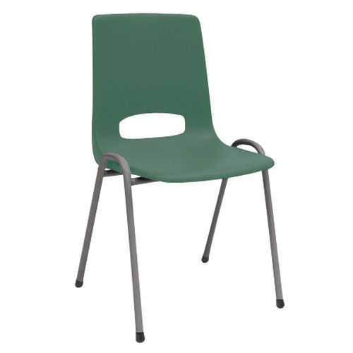 Chaise 4p Anthracite Coque Verte