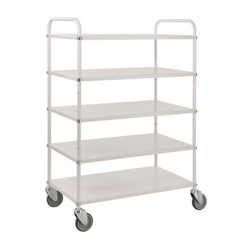 Chariot 5 Tablettes L980xl585xh1445 Mm Blanc