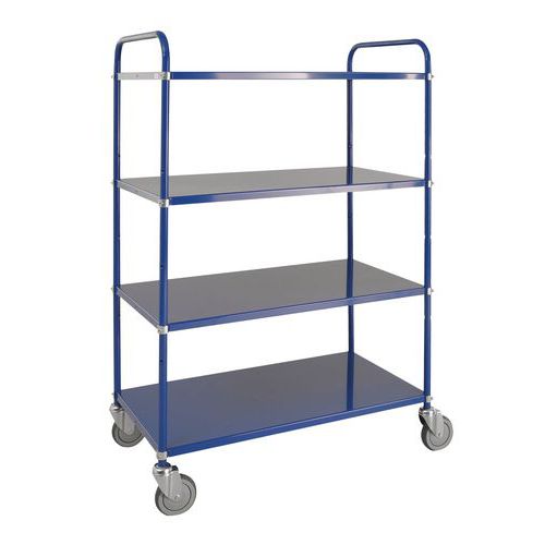 Chariot 4 Tablettes L980xl585xh1445 Mm Blanc