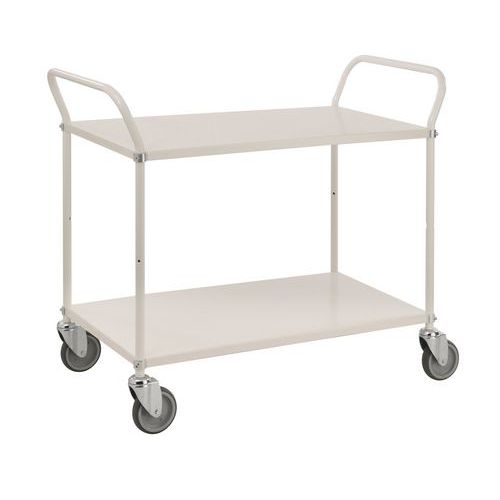 Chariot 2 Tablettes L1070xl585xh940 Mm Blanc