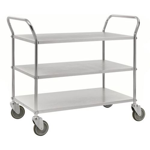 Chariot 3 Tablettes L1070xl585xh940 Mm Galvanisé