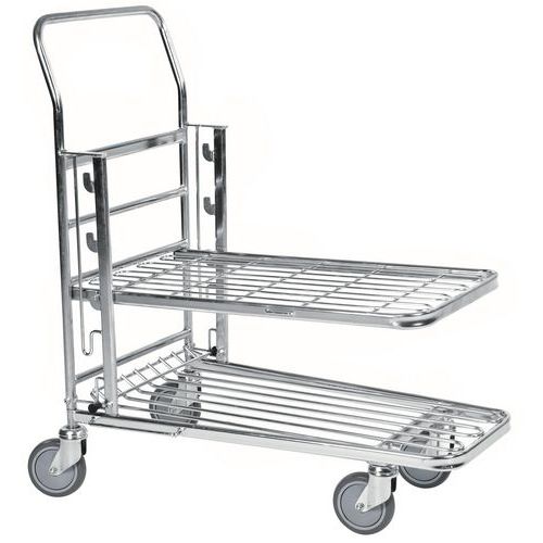 Chariot De Manutention 2 Tabl. L890xl520 Xh1000mm