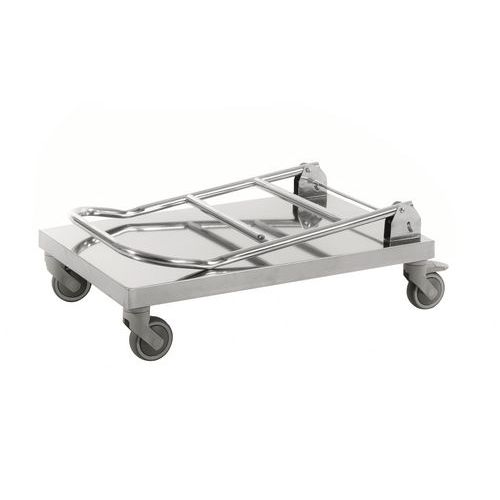 Chariot Pliable 1 Tablettes L825xl520 Xh970mm Inox