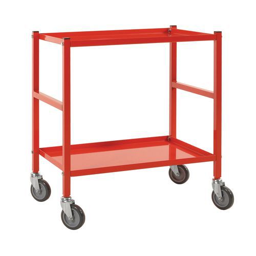 Chariot De Service L690xl430xh750 Mm Rouge