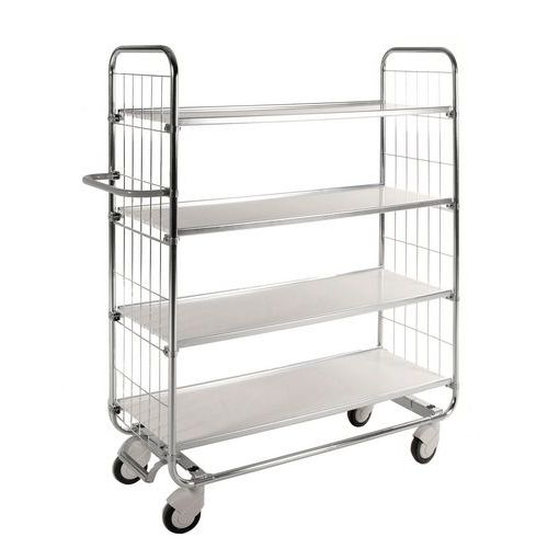 Chariot 4 Tablettes Réglables L1395xl470 Xh1590mm