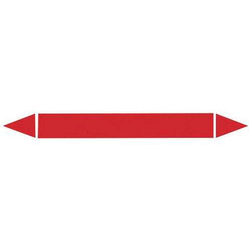 Brady - Adhésif de marquage rouge pour réseau incendie - 16x75mm - RAL 3000