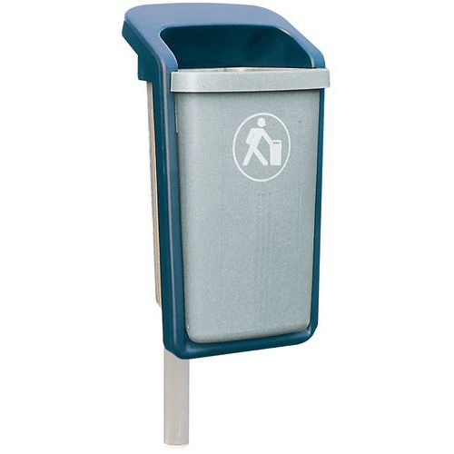 Corbeille D'extérieur Exterieure 50 Litres Gris/bleu Nuit