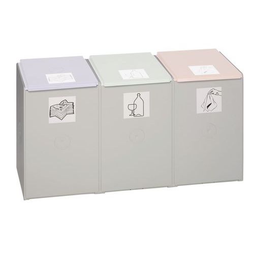 Poubelle Plastique Modulaire De Trois Ã‰lémen Ts 40l