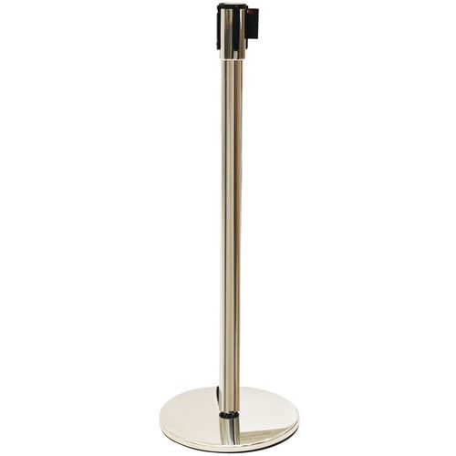 Poteau Chromé Avec Sangle Bleu Longueur 2m