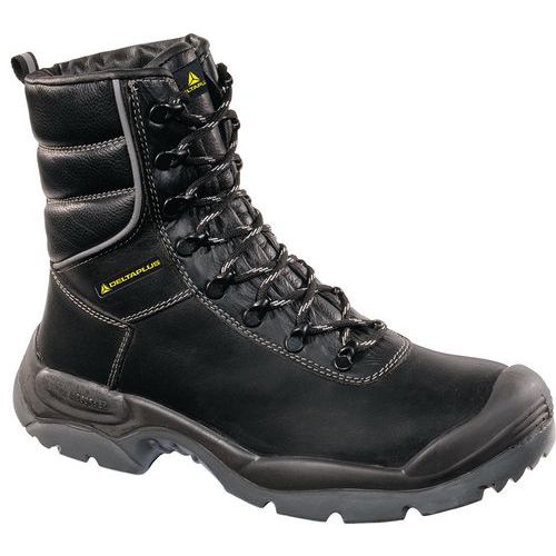 Delta Plus - Botillon de sécurité Caderousse S3 Noir - Cuir pleine fleur - Pointure 46 - Homme - Embout non métallique