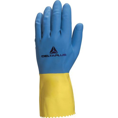 Gants De Manutention Ménage Latex Bleu/jaune 6/7
