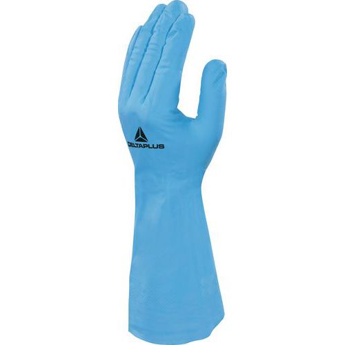 Gants De Manutention Nitrile Bleu 33cm 9/10
