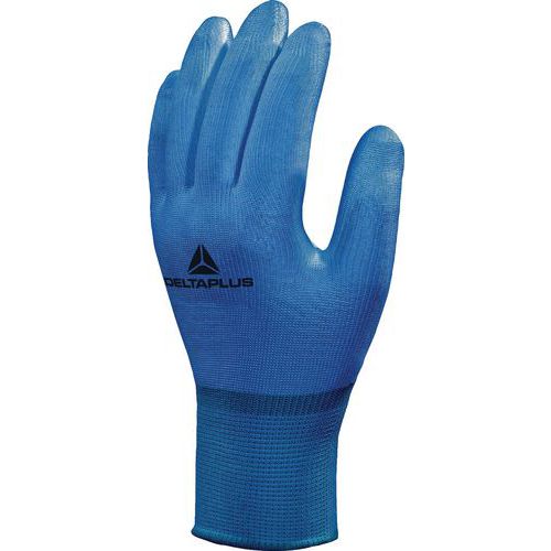 Gants De Manutention Tricot Nylon Enduit Pu Bleu 11