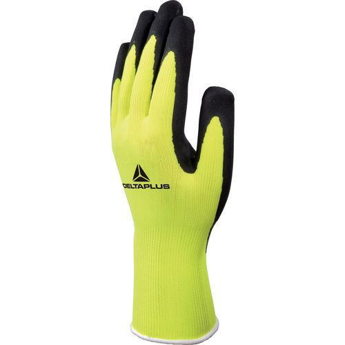 Gants De Manutention Polyester Jaune Latex Noir 8