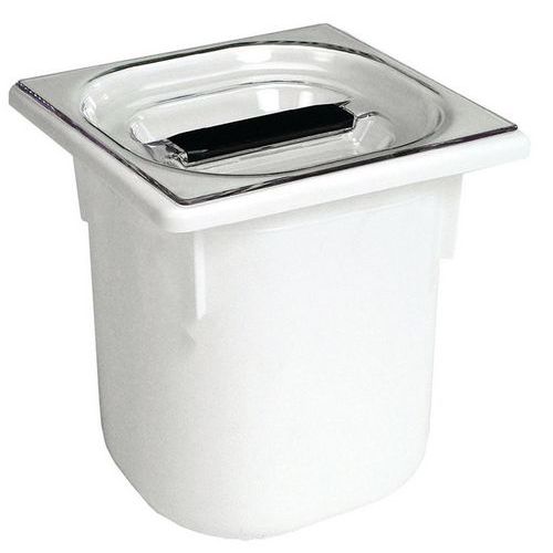 UTZ - Bac Gastro-Norme GN 1/6 Blanc 2.25L Polypropylène - Usage Alimentaire - Recyclable