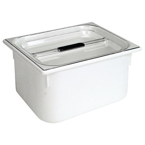 UTZ - Bac Gastro-Norme GN 1/2 Blanc 12.25L Polypropylène - 325x265x200mm - Usage Alimentaire
