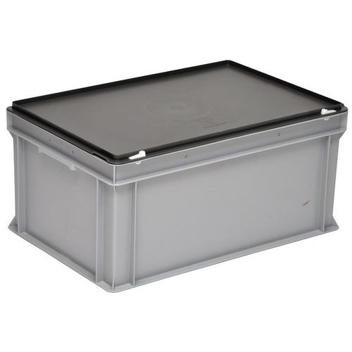 UTZ - Bac RAKO gris clair 600x400x293 mm 53L - Polypropylène gerbable - Charge 20kg - Idéal transport