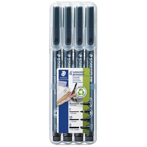 Etui 4 Feutres Lumocolor Staedtler