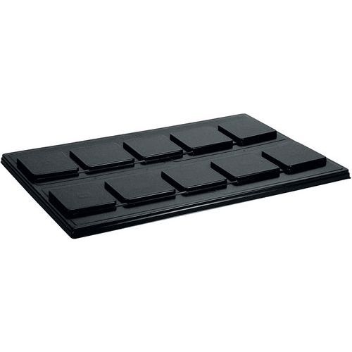 UTZ - Coiffe pour palette UPAL-U UPAL-H UPAL-I - 800x1200mm PP Noir - Recyclable