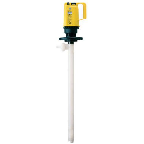 Lutz - Pompe vide-fût PVDF 1000 mm 580W - Débit 5100 L/h - Résistante aux acides - Idéale pour produits chimiques