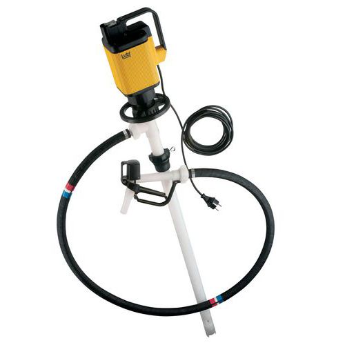 Lutz - Pompe vide-fût Kit N°3 - PVDF - 4800 L/h - 19m Refoulement - Acide Fluorhydrique