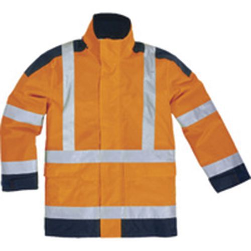 Parka Easyview Orange Fluo/bleu Marine Xxl