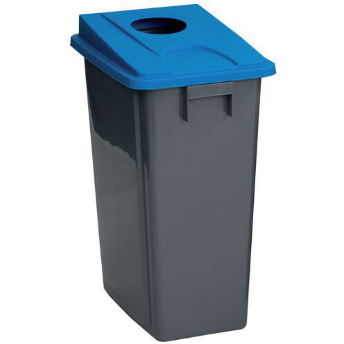 Poubelle De Tri Manutan 60l Couvercle Bleu Bouteille